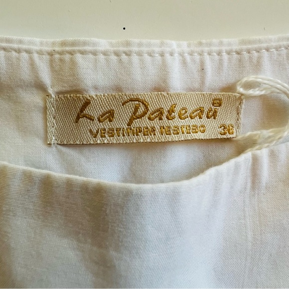 LA PATEAU Wide Leg Floral Eyelet Culottes in White Size 38 - Picture 5 of 9